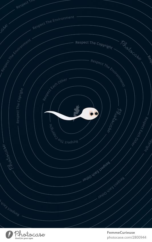 Reproduction - White sperm in front of black background Zeichen Sex Sexualität Spermien Fortpflanzung Symbole & Metaphern Grafik u. Illustration