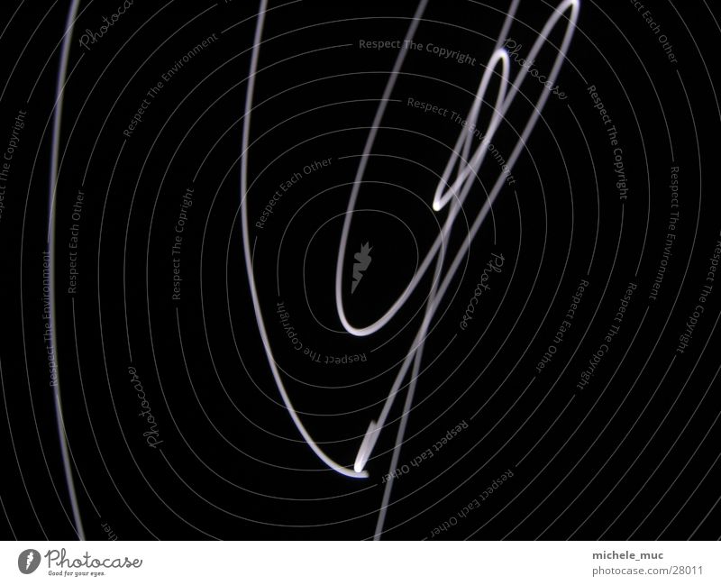 Langzeitbeleuchtung #2 Langzeitbelichtung Nacht weiß schwarz Kreis Spirale Mond Linie