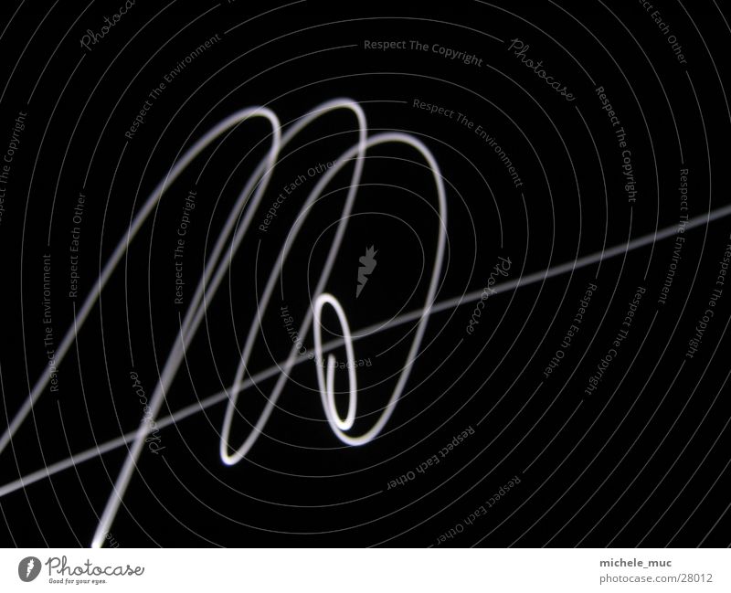 Langzeitbeleuchtung #1 Langzeitbelichtung Licht weiß Nacht Spirale Linie Mond