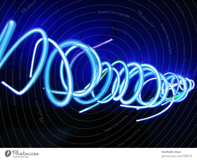 Neonröhren Neonlicht Licht Spirale Kreis Industrie Lichtbogen Kaltlicht