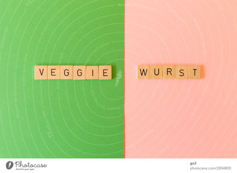 Veggie / Wurst Lebensmittel Fleisch Wurstwaren Gemüse Ernährung Bioprodukte Vegetarische Ernährung Diät Fasten Gesunde Ernährung Spielen Schriftzeichen
