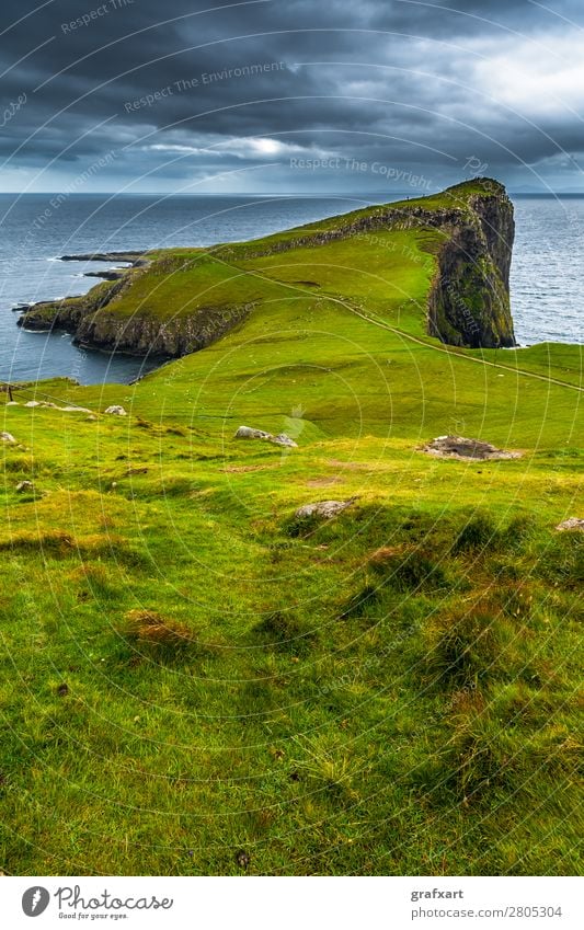 Klippen am Neist Point auf der Isle of Skye in Schottland Atlantik Aussicht dunvegan Erholung Geologie Großbritannien Halbinsel Hebriden Highlands Horizont