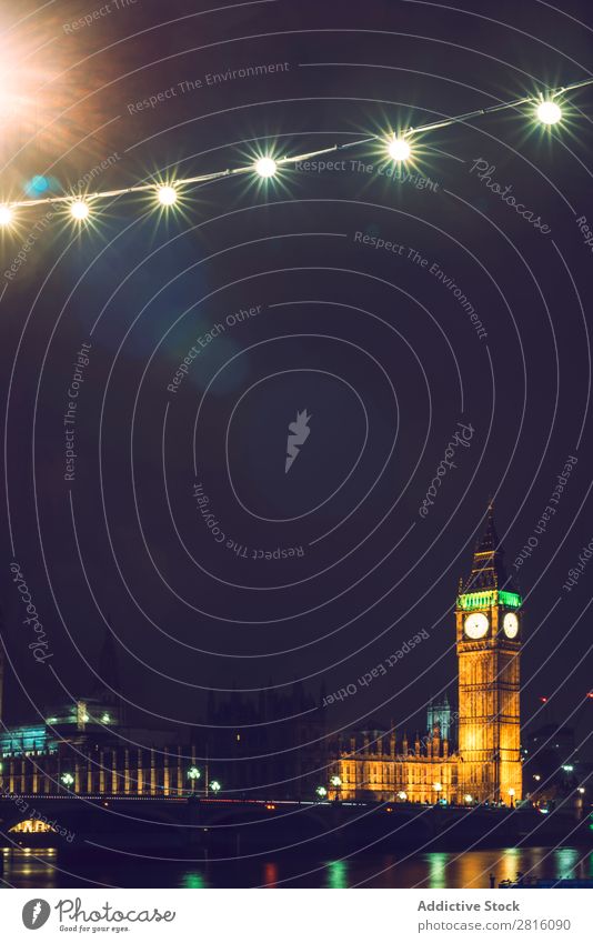 Konzeptfotografie eines Elisabethenturms in London mit langer Ausstellung Big Ben Langzeitbelichtung Nacht Berge u. Gebirge groß Belichtung Parlament Uhr