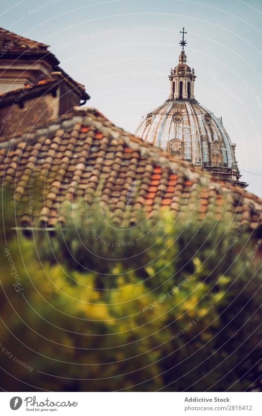 Detail von Rom Stadt, Italien. Dach und Kirche Straße Nahaufnahme alt altehrwürdig Detailaufnahme Europäer Außenaufnahme antik Europa Italienisch