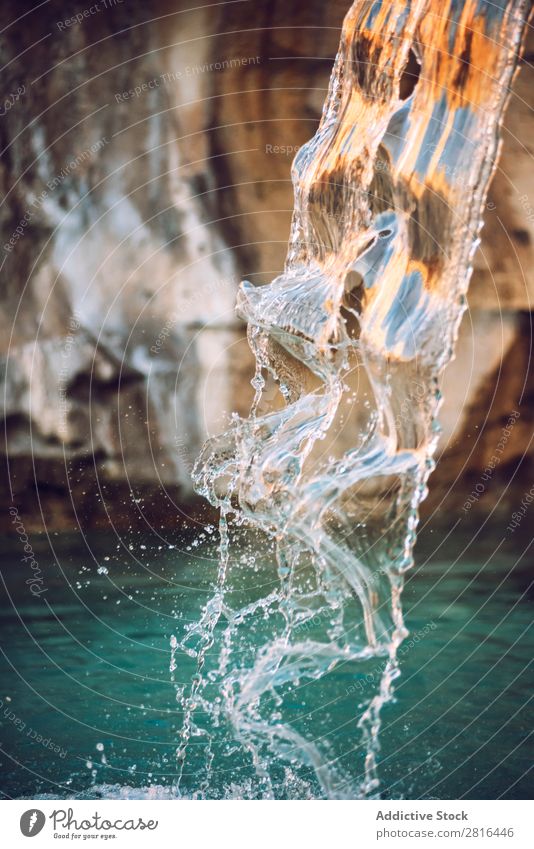Detail des Brunnens auf der Piazza (Platz) Navona, Rom, Italien. Bewegung gefrorenes Wasser fein Gott Griechen navona Kunst Detailaufnahme Künste Italienisch