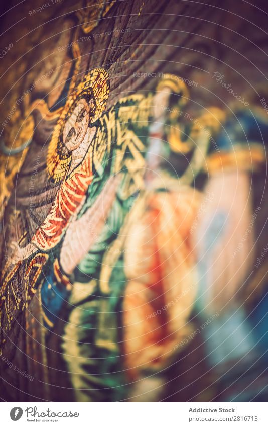 Jesuskind und Jungfrau Maria Mosaik in einer alten Kirche Gemälde Istanbul Christentum Retter die Nahaufnahme Türkei Stein Fliesen u. Kacheln Anatolien