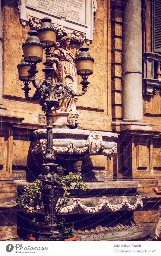 Stadtansicht Detail von Palermo Stadt, Sizilien, Italien Straße Architektur typisch Kultur Balkon antik quattro Canti Italienisch Skulptur