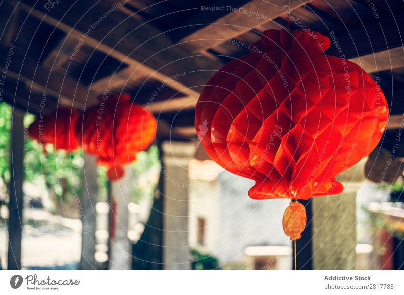 Laternen in der alten Stadt Hoi An, Vietnam Kunst Asien asiatisch Ball Beautyfotografie hell Knolle Kabel Decke Feste & Feiern Farbe mehrfarbig Färbung Kultur