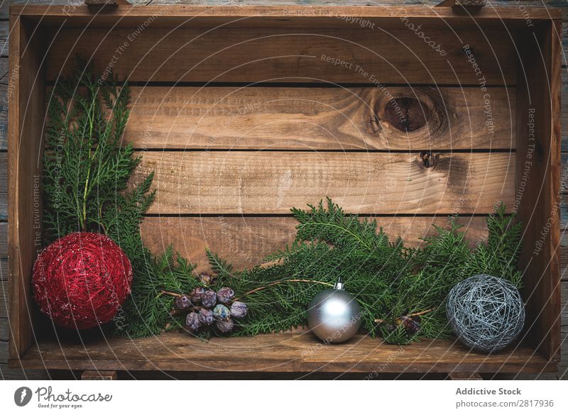 Weihnachtsschmuck Komposition von oben Weihnachten & Advent Vogelperspektive Bekleidung Fluggerät 2016 Baum Ball Dekoration & Verzierung Grüße Kopie weiß
