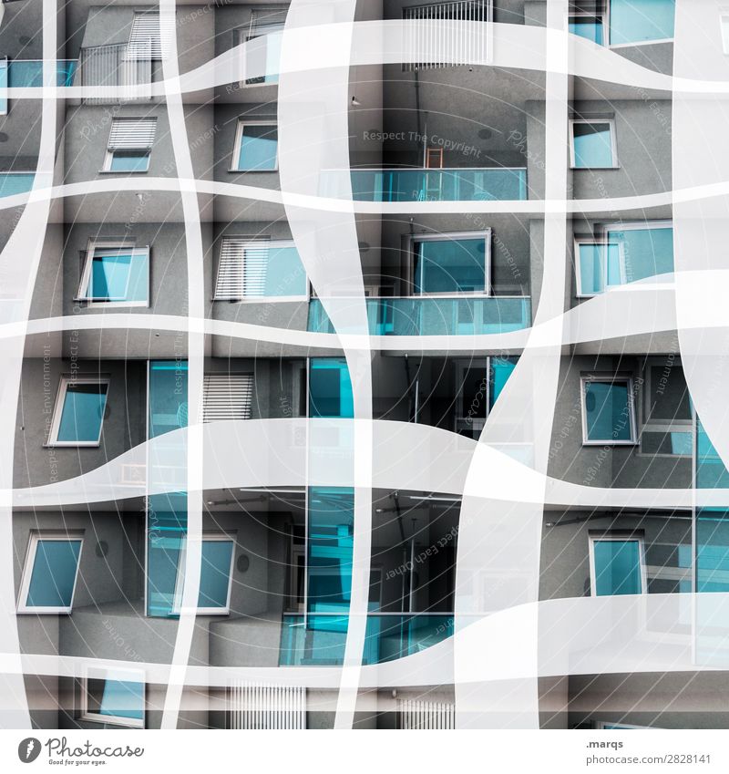 Mietshaus mietshaus Doppelbelichtung Haus Mieter Immobilienmarkt wohnen Lifestyle Irritation verrückt trendy Fassade außergewöhnlich Design Stil Perspektive