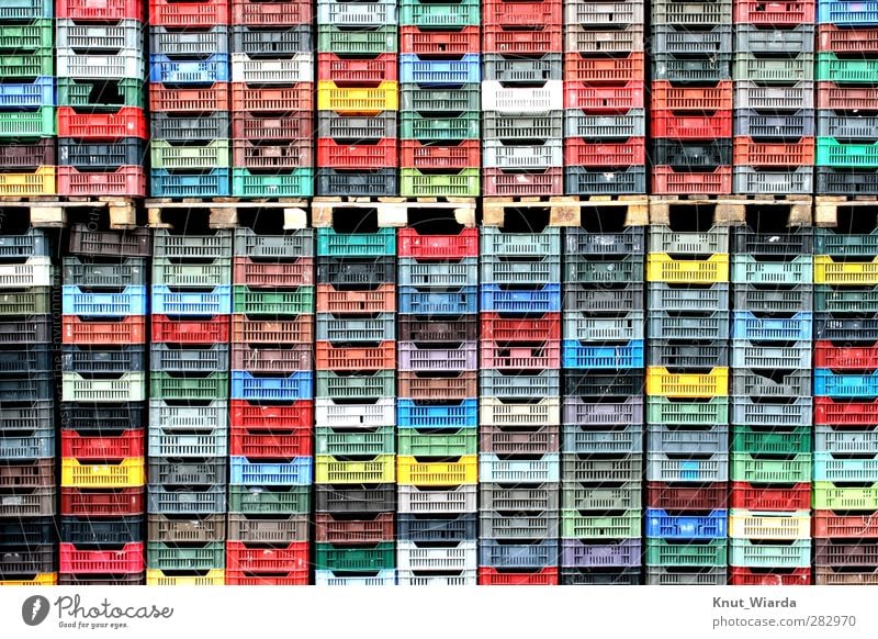 Gemüsekisten Wirtschaft Landwirtschaft Forstwirtschaft Kasten Kunststoff blau braun mehrfarbig gelb grau grün rot schwarz weiß Güterverkehr & Logistik Kiste