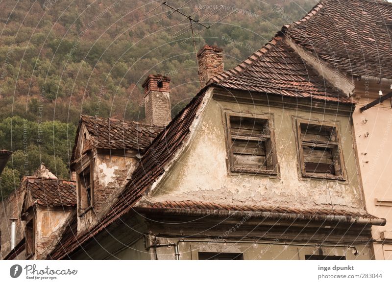 damals... Rumänien Europa Osteuropa Siebenbürgen Stadt Altstadt Menschenleer Haus Bauwerk Gebäude Architektur Fenster Dach Stein Beton alt Gefühle Stimmung