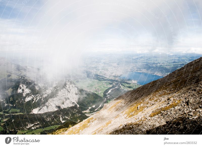 Berner Oberland Leben ruhig Tourismus Ausflug Freiheit Sommer Berge u. Gebirge wandern Natur Landschaft Himmel Wolken Herbst Schönes Wetter Wind Nebel Wald