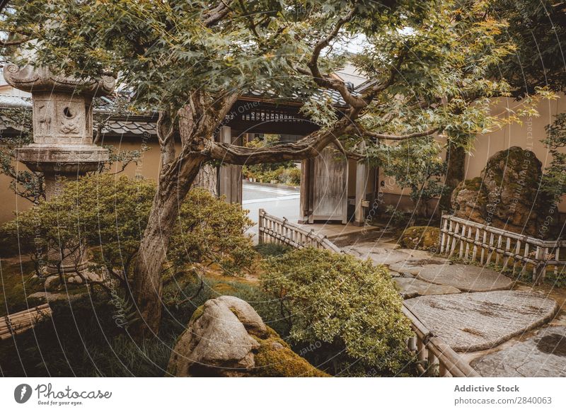 Orientalischer Garten mit wunderbarer Architektur Design Park Ferien & Urlaub & Reisen Tradition historisch Religion & Glaube Landschaft schön Hauseingang