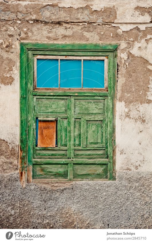 Fassade in La Orotava, Teneriffa Haus Gebäude Erholung Spanien Reisefotografie veraltet Farbfoto Außenaufnahme Menschenleer Textfreiraum oben Tag