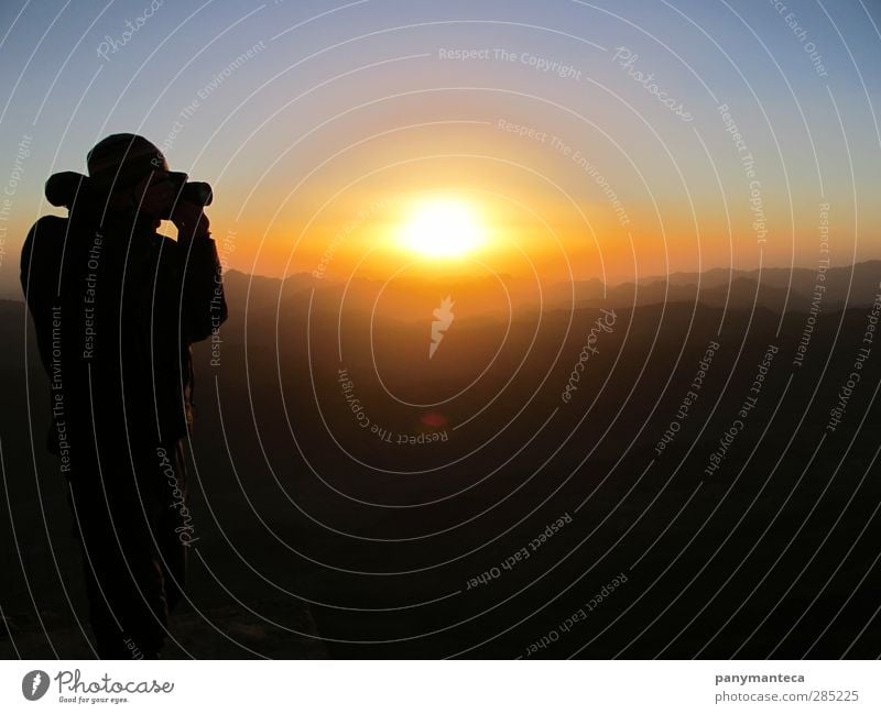 Sonnenaufgang am Berg Sinai sportlich Freizeit & Hobby Fotografie Ferien & Urlaub & Reisen Abenteuer Ferne Freiheit Berge u. Gebirge wandern Klettern