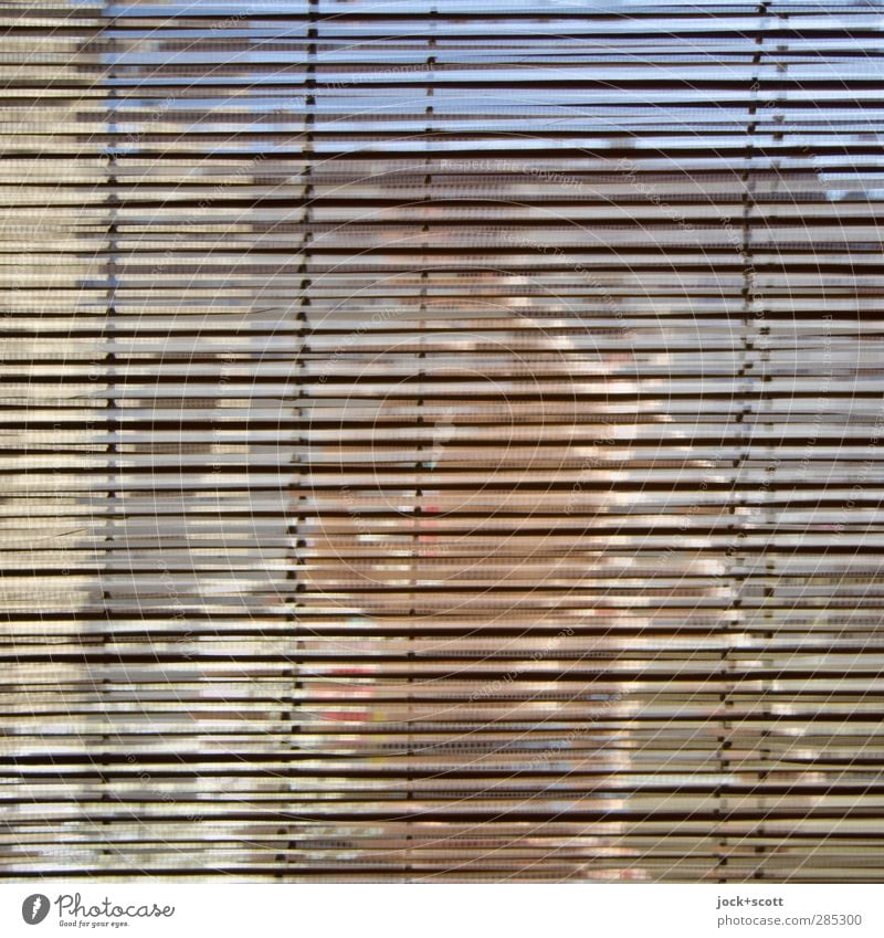 Verwirrung auf ganzer Linie Lifestyle Stil Dekoration & Verzierung Mensch Balkon Fenster Rollo Glas Bewegung Wärme Identität Irritation Doppelbelichtung