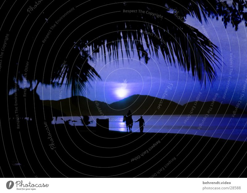 Mondschein am Strand von Penang (Malaysia) - ein lizenzfreies Stock