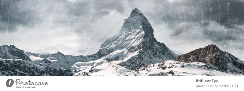 der wohl schönste Berg Ferien & Urlaub & Reisen Winter Schnee Natur Landschaft Berge u. Gebirge Matterhorn Gipfel außergewöhnlich elegant Europa Schweiz