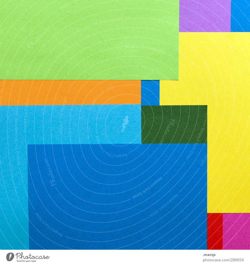 Blocks Stil Design Kunst Dekoration & Verzierung Papier eckig trendy modern schön mehrfarbig Farbe Ordnung Grafik u. Illustration Hintergrundbild Farbfoto