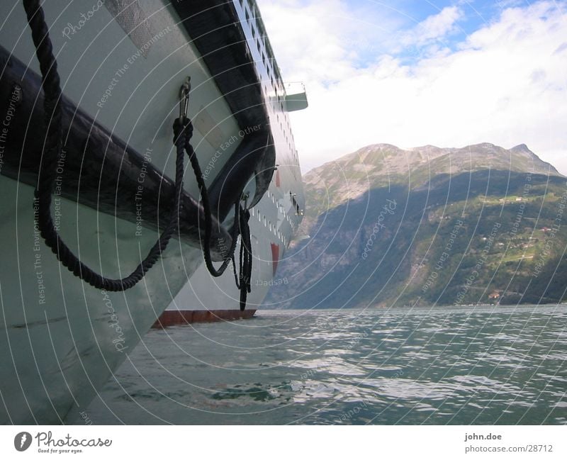 Das Boot Norwegen Meer Sommer Wasserfahrzeug Fjord Berge u. Gebirge