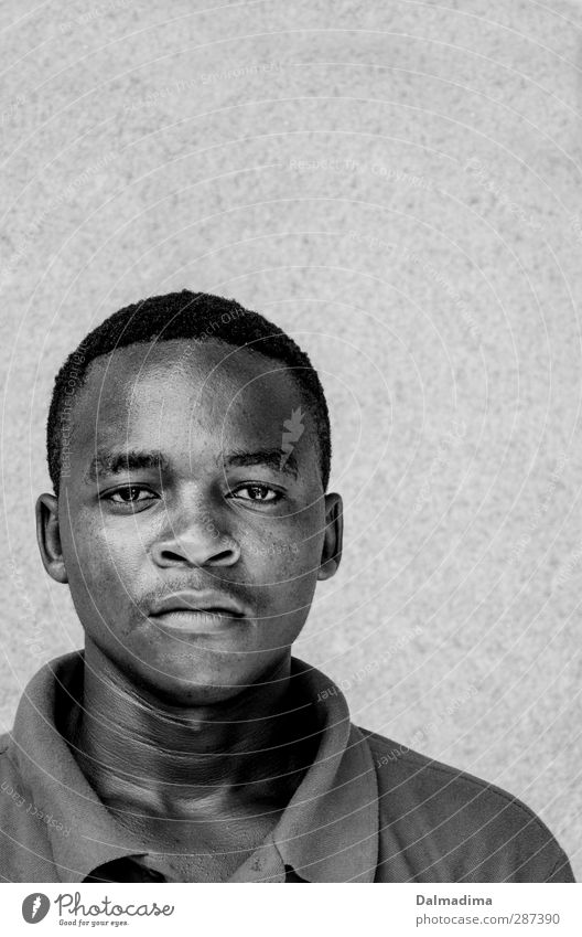 Mussa Mensch maskulin Junger Mann Jugendliche Erwachsene Freundschaft Leben Gesicht 1 18-30 Jahre T-Shirt schwarzhaarig kurzhaarig Tansanier Afrikanisch