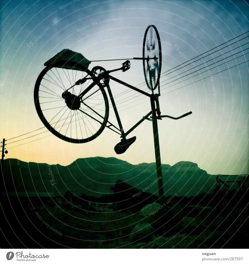leben in der negev #5 Sport Fahrradfahren Skulptur Natur Landschaft Sommer Metall Bewegung exotisch schön sportlich Israel Kibbuz jüdisch iphone hipstamatisch