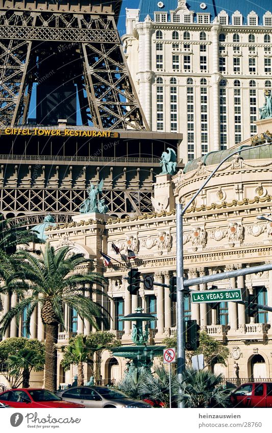 Vegas Atmosphere Las Vegas Paris Striptease Hotel Amerika Nordamerika Kontrast
