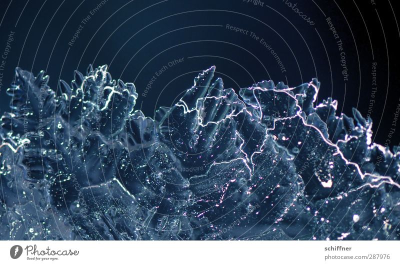 Wichtelpopichtel für barbaclara - Eiskunstwerk Natur Urelemente Winter Frost blau schwarz Eiskristall Eisfläche Formation abstrakt filigran schön zart