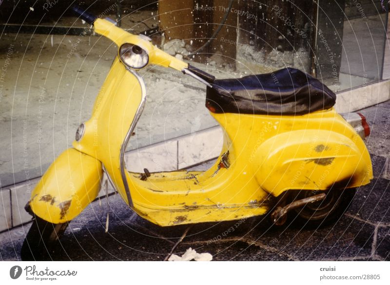 Rostlaube gelb Kleinmotorrad Fünfziger Jahre Verkehr special
