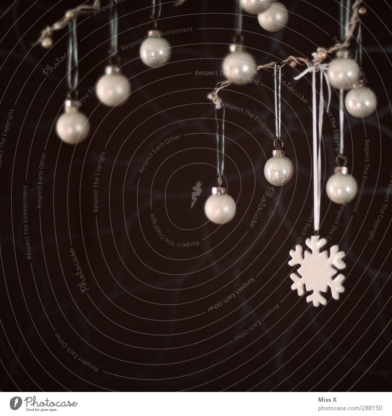Weihnachtsdeko Dekoration & Verzierung Weihnachten & Advent Schnee hängen glänzend Christbaumkugel Schneeflocke Schneekristall Kugel Weihnachtsdekoration