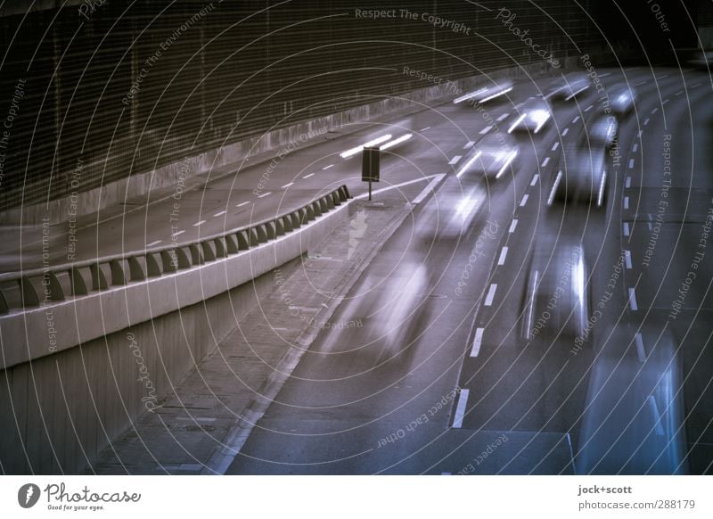 AS Kaiserdamm: Rush Hour Verkehrsmittel Verkehrswege Berufsverkehr Autofahren Autobahn PKW Geschwindigkeit Zukunftsangst Umweltverschmutzung Kolonne
