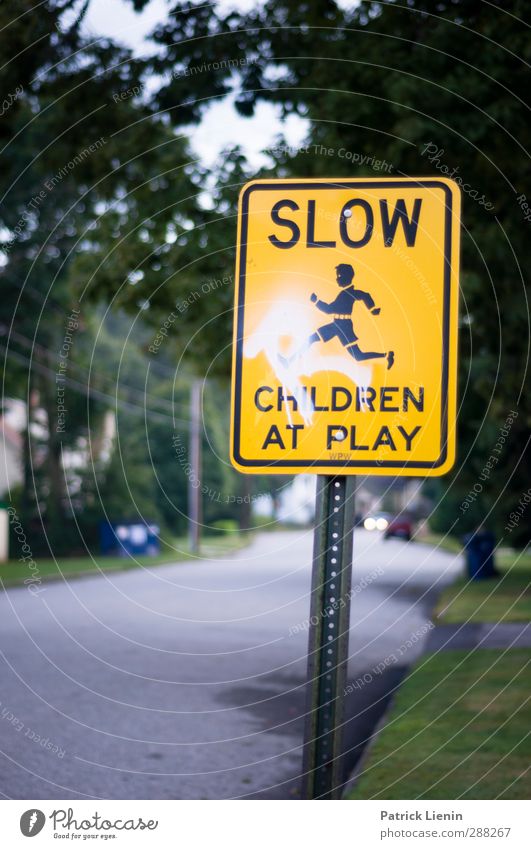 My Neighbourhood Freizeit & Hobby Spielen Kinderspiel Verkehr Straße Bewegung Einsamkeit Freude Schilder & Markierungen Hinweisschild Nachbar USA connecticut