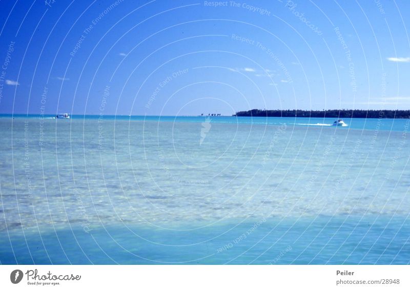 Aitutaki Karibisches Meer türkis Pazifik blau Wasser Himmel