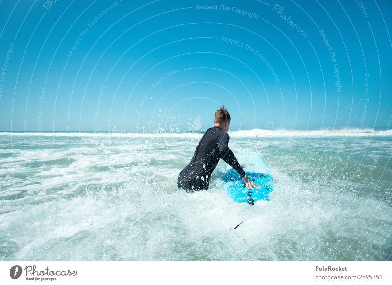 #A# forward Umwelt Schönes Wetter ästhetisch Surfen Surfer Surfbrett Surfschule Wassersport Neopren Neoprenanzug Farbfoto Gedeckte Farben Außenaufnahme