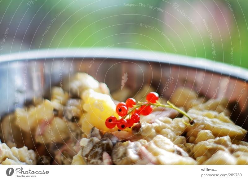 Kartoffelsalat  mit Rote-Augen-Effekt  ,-) Kartoffelgerichte Kartoffeln Johannisbeeren Ernährung Schalen & Schüsseln lecker Appetit & Hunger