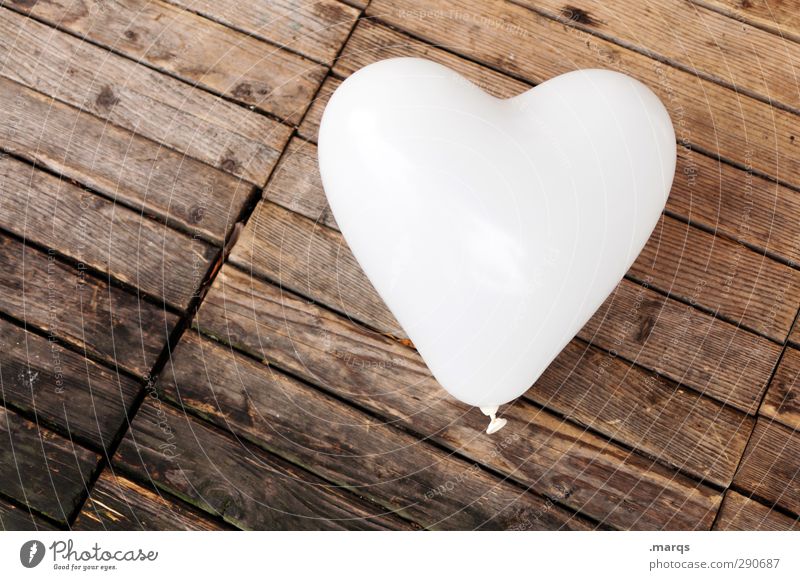 Reines Herz Lifestyle Design Feste & Feiern Valentinstag Muttertag Hochzeit Geburtstag Dekoration & Verzierung Luftballon Holz Zeichen einfach schön braun weiß