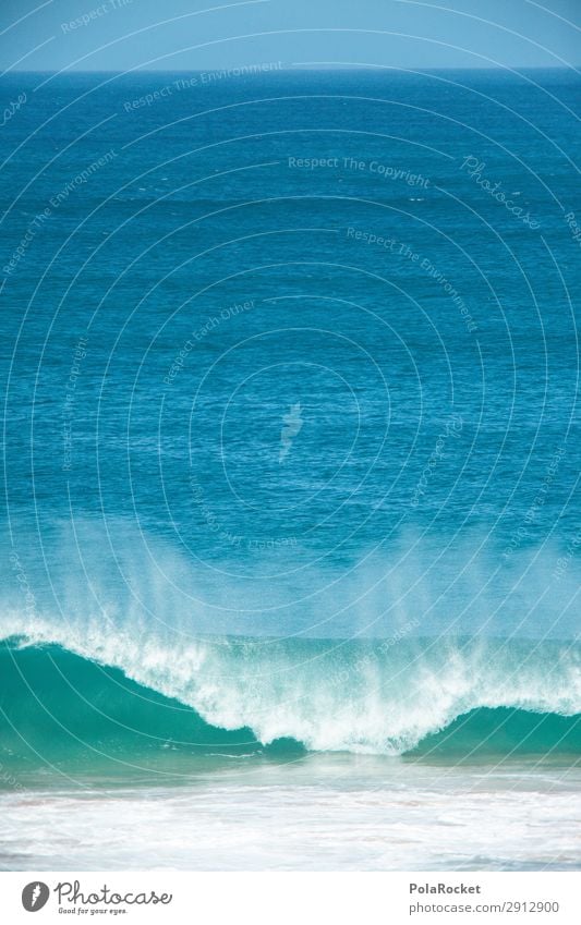 #A# BlauerSchlag Umwelt Klima Schönes Wetter ästhetisch Meer Meeresforschung Surfen Surfer Surfbrett Surfschule blau Farbfoto mehrfarbig Außenaufnahme