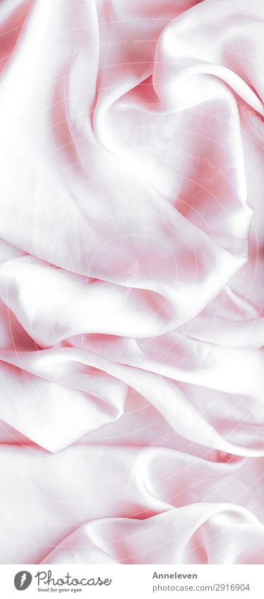 Rosa weiche Seidentextur, Flatlay-Hintergrund abstrakt Schönheit hochzeitlich Stoff dekorativ Design Vorhang Eleganz elegant Gewebe Mode feminin Pferch Glamour