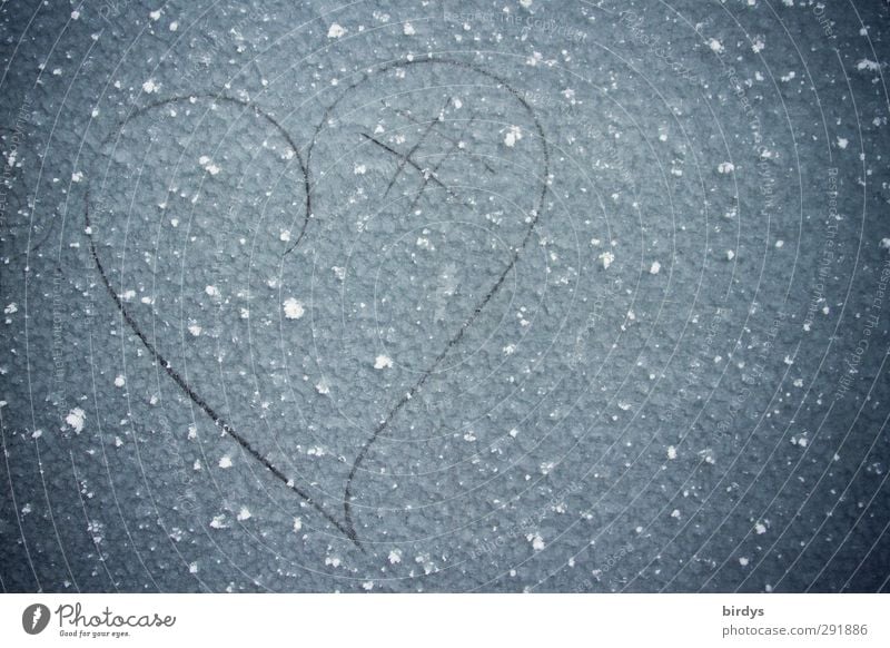 kaltes Herz Winter Eis Frost Metall Zeichen ästhetisch einfach einzigartig Originalität schön Glück Liebe Verliebtheit Partnerschaft Kreativität Lebensfreude