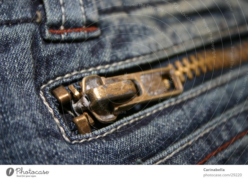 Zipper Reißverschluss verwaschen obskur Jeanshose Jeansausschnitt