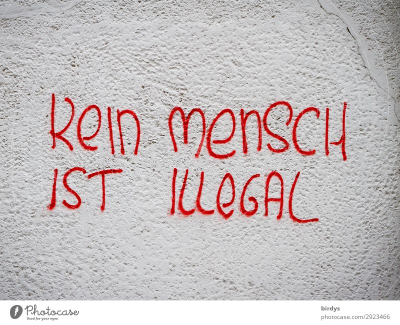 An Alle, für Alle Mauer Wand Schriftzeichen Graffiti schreiben authentisch einzigartig positiv grau rot Gefühle Akzeptanz Schutz Einigkeit Mitgefühl