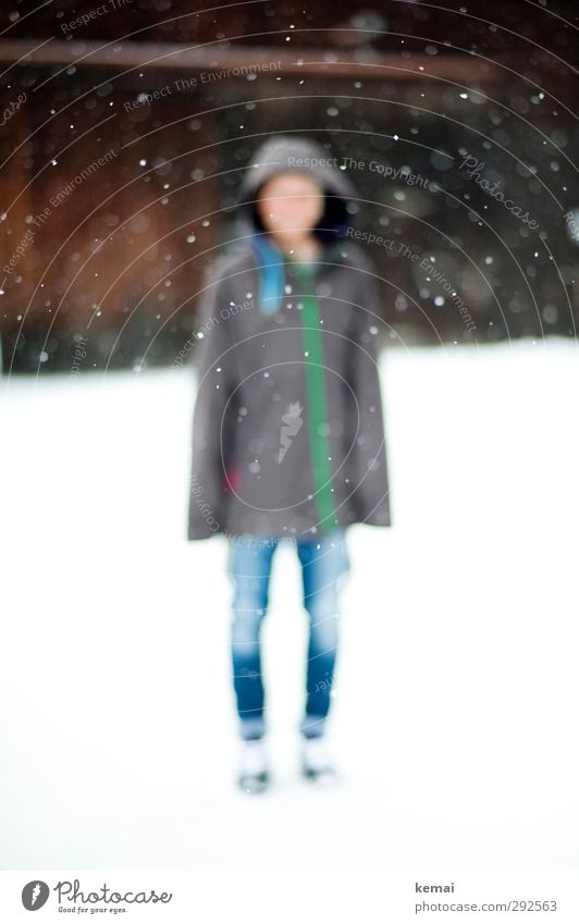 Strich in der Schneelandschaft Lifestyle Stil Winter Mensch feminin Junge Frau Jugendliche Erwachsene Leben Körper Beine 1 18-30 Jahre Umwelt Eis Frost