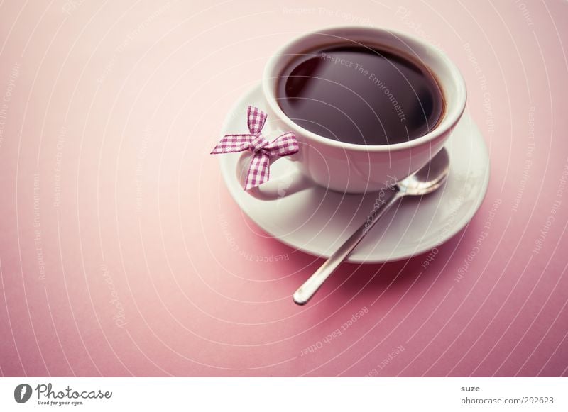 Käffchen Lebensmittel Getränk Kaffee Tasse Löffel Lifestyle Stil Design harmonisch Wohlgefühl Sinnesorgane Erholung ruhig Dekoration & Verzierung Gastronomie