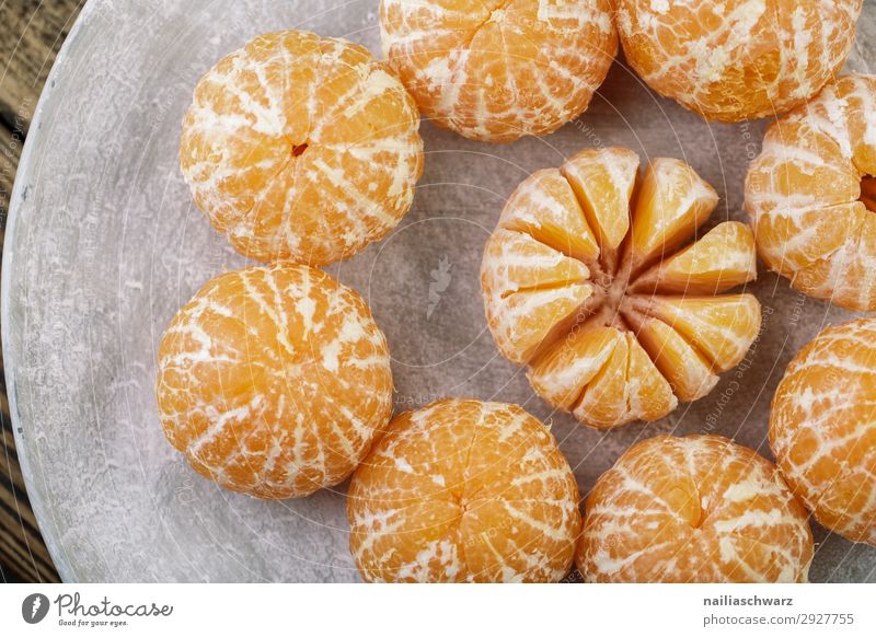 frische Clementine Lebensmittel Frucht Mandarine Teller Schalen & Schüsseln Gesunde Ernährung Weihnachten & Advent einfach Gesundheit lecker natürlich saftig