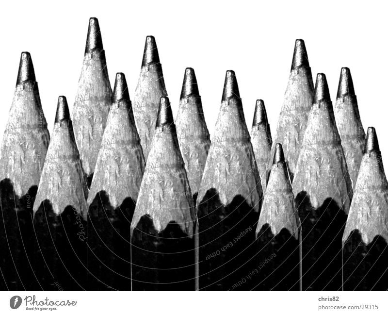 Bleistifte Schreibstift Arbeit & Erwerbstätigkeit Montage Collage schreiben Schwarzweißfoto Makroaufnahme Business