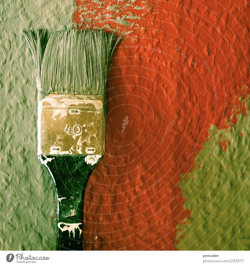 alle jahre wieder Handwerker Baustelle wählen machen grün rot Pinsel malen Renovieren streichen Farbstoff Tapetenwechsel neu Frühjahrsputz 40