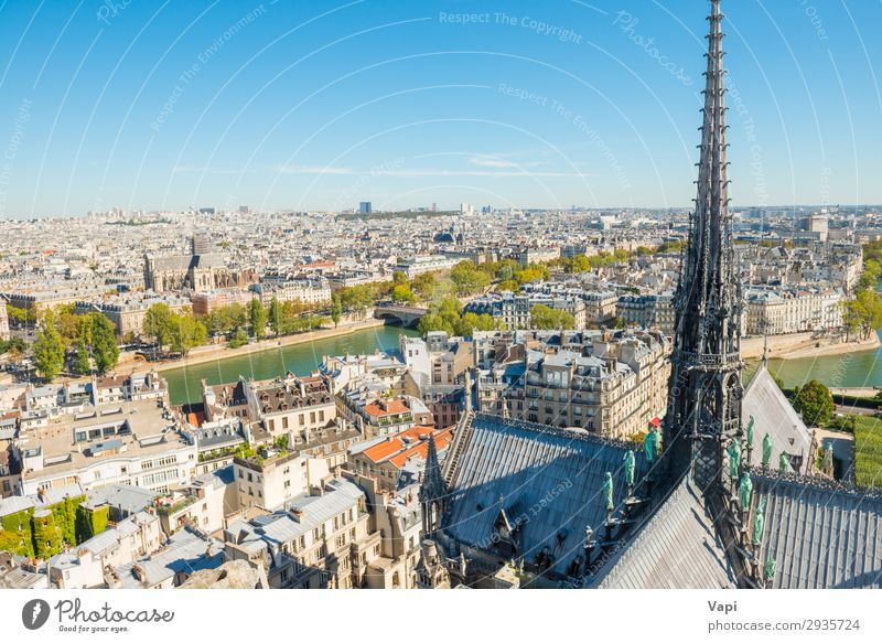 Pariser Stadtlandschaft mit Luftbildarchitektur schön Freizeit & Hobby Ferien & Urlaub & Reisen Tourismus Ausflug Abenteuer Ferne Sightseeing Städtereise