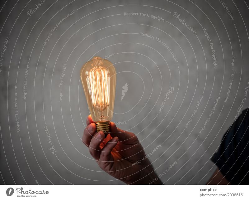 Glühbirne Edison in der Hand Stil Häusliches Leben Wohnung Renovieren Umzug (Wohnungswechsel) Innenarchitektur Dekoration & Verzierung Möbel Lampe Raum