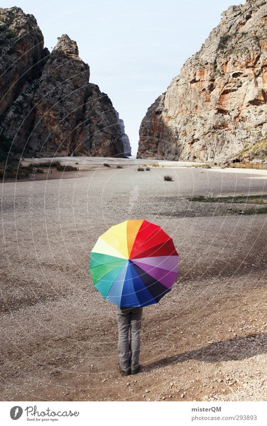 Cloudy Days. Kunst ästhetisch Zufriedenheit abgelegen Regenschirm Kreativität außergewöhnlich Fernweh Jugendkultur regenbogenfarben mehrfarbig Fröhlichkeit